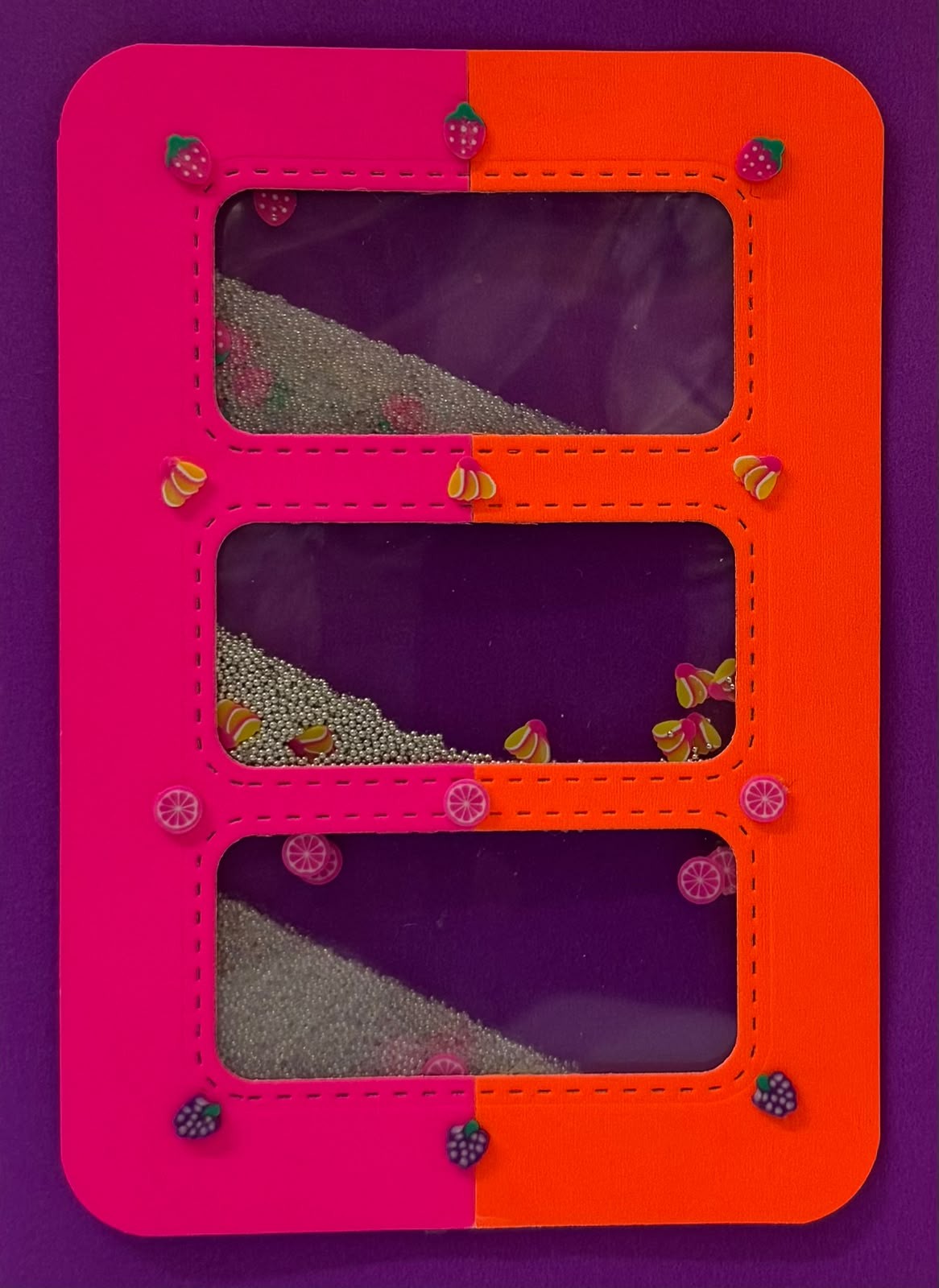 Pink & Orange Fruit Shaker
