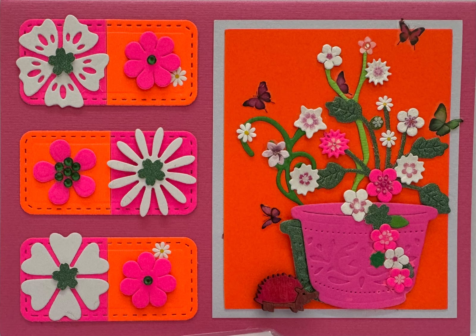 Bright Pink & Orange Flowers