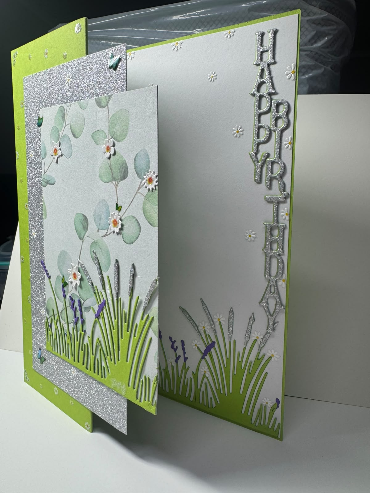 Green Floral Folder