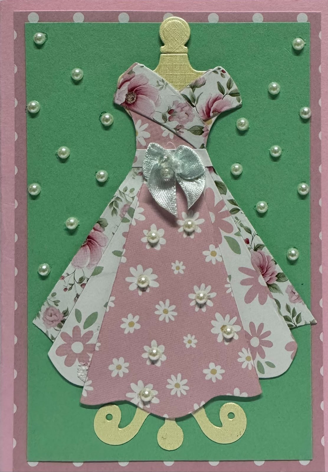 Green and Pearl Dress